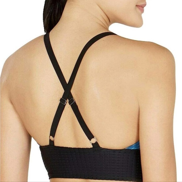 Nike Striped Cross Back Bikini Top Large NWT - Picture 7 of 10